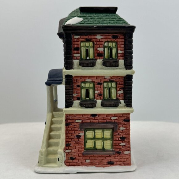 Vintage Holiday Expressions Illuminated Ceramic Schoolhouse Dual Stairs 7.5" - Picture 12 of 14